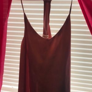 Spaghetti strap velvet-like shirt. 👍👍